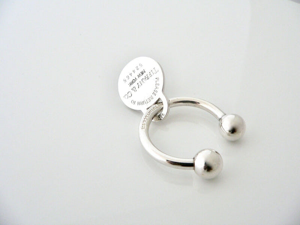 Tiffany & Co Key Ring Key Chain Circle Round Return to Keyring Holder Gift Love