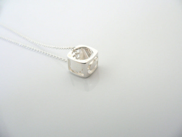 Tiffany & Co Silver LOVE Cube Necklace Pendant Charm ERA Gift
