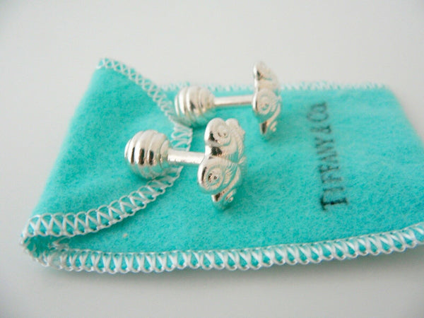 Tiffany & Co Sea Urchin Ocean Cuff Link Cufflink Silver Gift Pouch Nature Lover