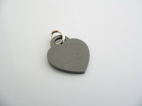 Tiffany & Co Return to Silver Titanium Heart Charm Pendant 4 Necklace Bracelet