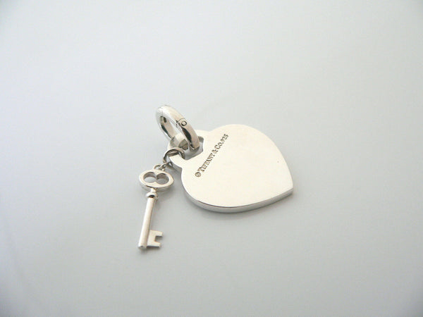 Tiffany & Co Silver Heart Key Charm 4 Necklace Bracelet Clasp Return to Gift