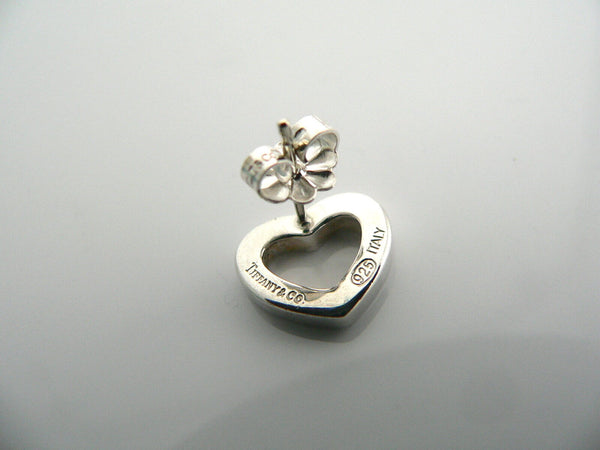 Tiffany & Co Heart Earrings Silver Open Studs Gift Love Peretti Statement T CO