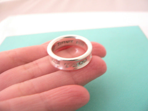 Tiffany & Co Silver 1837 Circle Ring Stacking Band Sz 7.75 Rare Gift Love