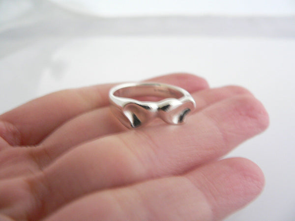 Tiffany & Co Peretti Heart Ring Silver Love Promise Band Sz 6.5 Gift for Her Art