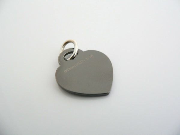 Tiffany & Co Return to Silver Titanium Heart Charm Pendant 4 Necklace Bracelet
