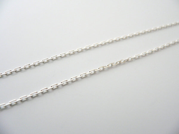 Tiffany & Co Silver ERA T & Co Cube Necklace Pendant Charm 18 Inch Chain Mint