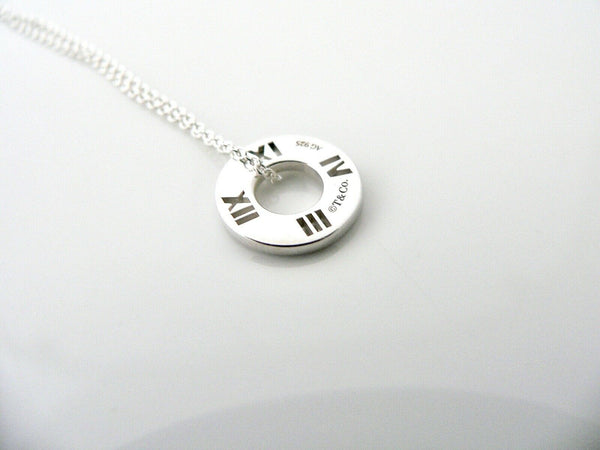 Tiffany & Co Atlas Necklace Circle Round Pendant Charm Chain Love Gift T & Co