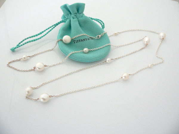 Tiffany & Co Pearl Necklace Peretti Pearls by the Yard Pendant 36 Inch Love Gift