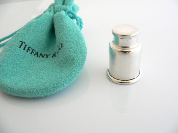 Tiffany & Co Milk Can Pill Box Case Trinket Container Silver Love Gift Pouch Art