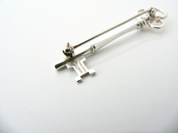 Tiffany & Co Silver Trefoil Key Pin Brooch Love Gift Art
