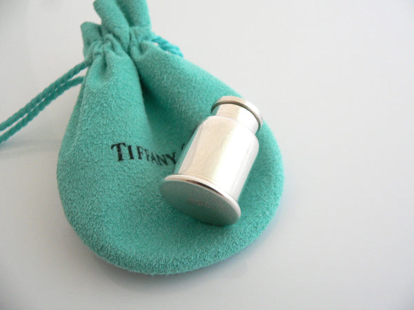 Tiffany & Co Milk Can Pill Box Case Trinket Container Silver Love Gift Pouch Art