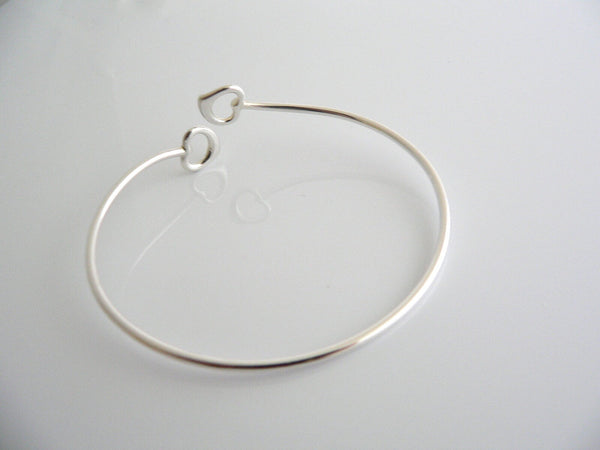 Tiffany & Co Open Heart Bangle Bracelet Peretti Silver Gift Love Art