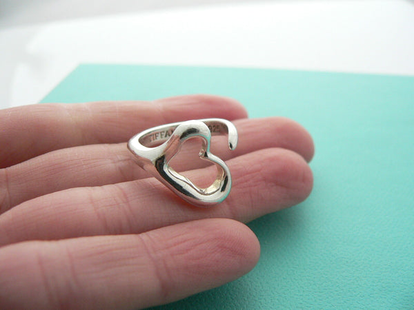 Tiffany & Co Heart Ring Peretti Silver Band Sz 5.5 Love Gift Anniversary Promise