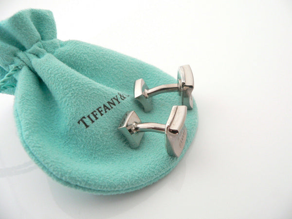 Tiffany & Co 1837 Square Titanium Galaxy Cuff Link CuffLink Silver Man Gift Love