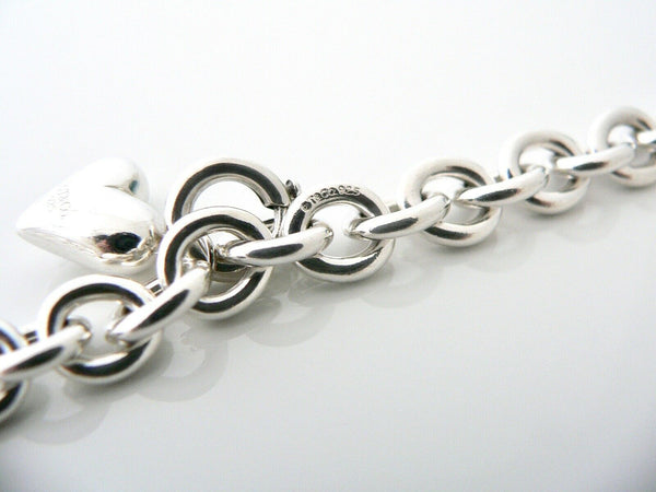 Tiffany & Co Diamond Heart Bracelet Bangle Chain Clasp Gemstone Love Gift Pouch Multi Diamonds
