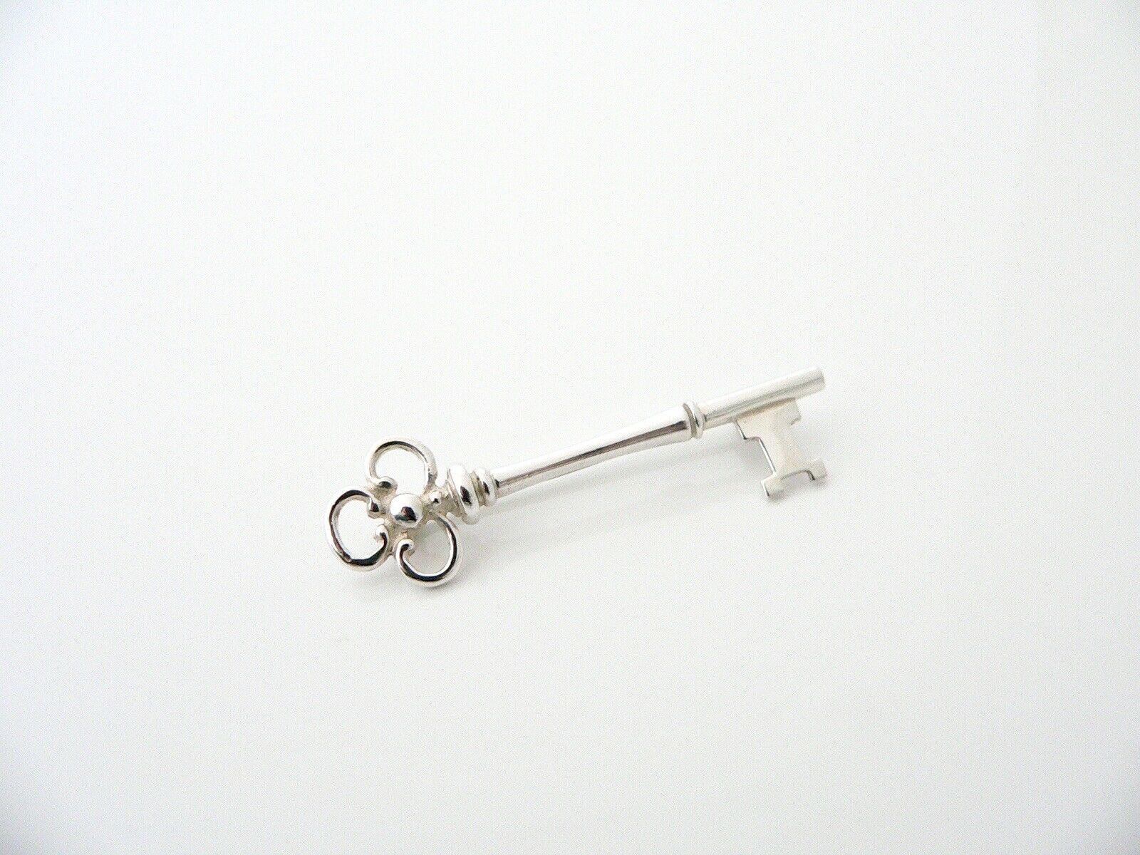 Tiffany & Co Silver Trefoil Key Pin Brooch Love Gift Art