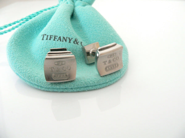 Tiffany & Co 1837 Square Titanium Galaxy Cuff Link CuffLink Silver Man Gift Love