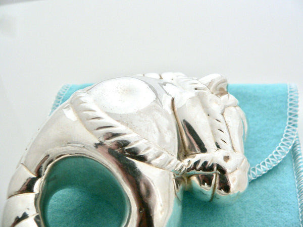 Tiffany & Co Silver Nature Horse Baby Rattle Teether Rare Heirloom Gift Pouch