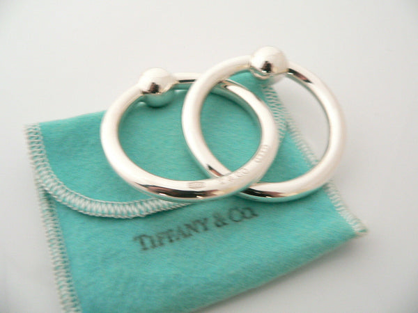 Tiffany & Co Silver 1837 Double Circle Baby Rattle Teether No Dents Excellent