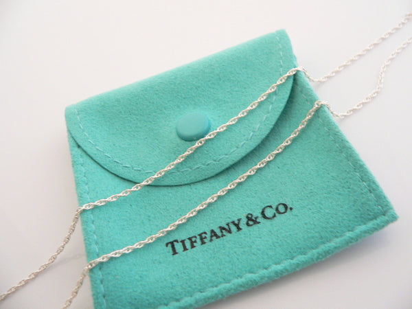 Tiffany & Co Silver 18K Gold Triple Ribbon Bow Necklace Pendant 19 In Gift Pouch