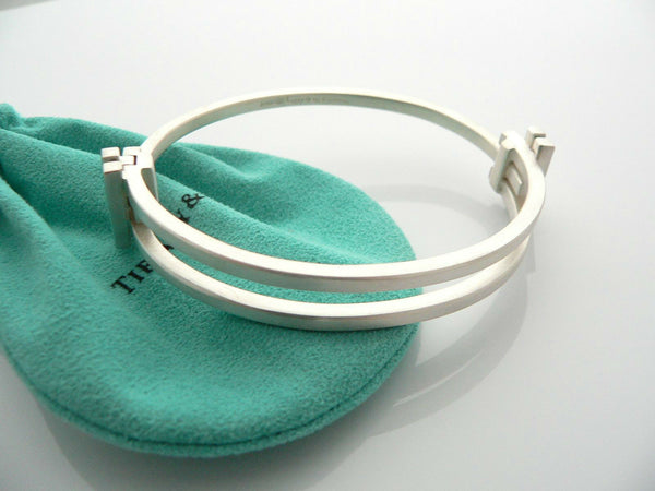 Tiffany & Co Silver Gehry Axis Bangle Bracelet Cuff Rare Gift Pouch Love Art