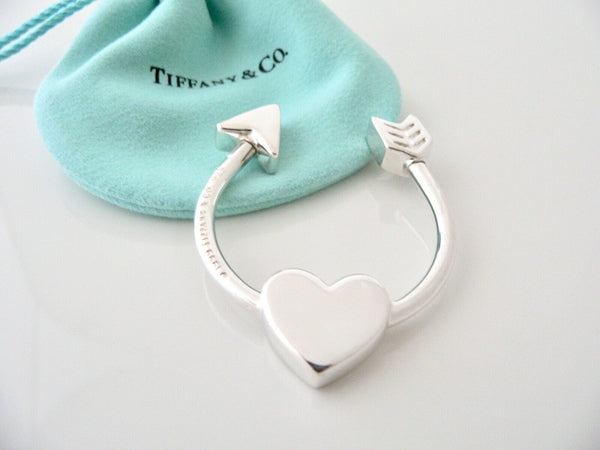 Tiffany & Co Heart Key Ring Arrow Be Mine Keyring Silver Keychain Gift Love Art Valentines Christmas Birthday Gift for Her
