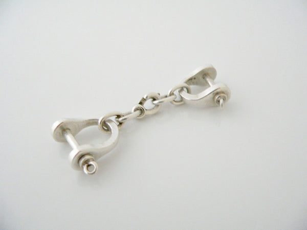 Tiffany & Co Silver Shackle Double Valet Key Ring Keyring Keychain Gift Love