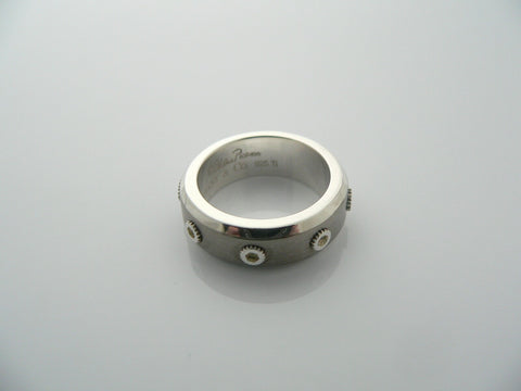 Tiffany & Co Silver Titanium Ring Picasso Turbo Band Sz 6 Gift Love Statement