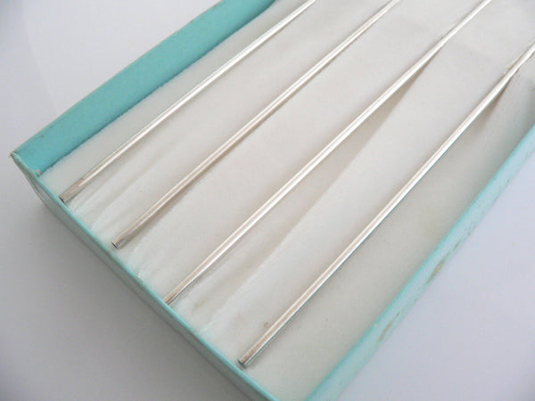 Tiffany & Co Leaf Mint Julep Iced Tea Spoons Straw Rare Set Of 4 Silver Gift Art