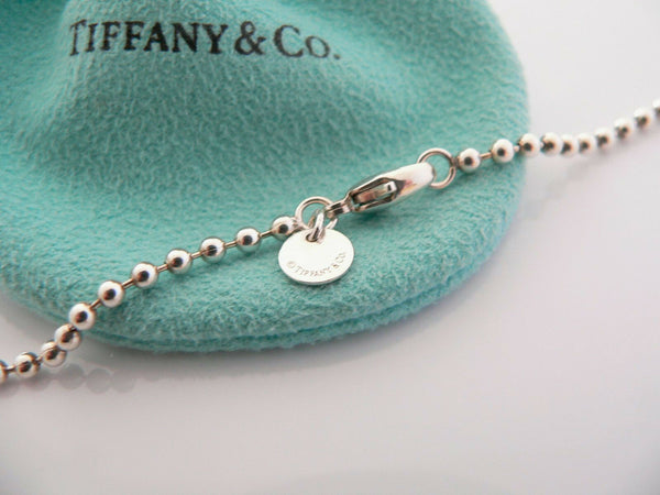 Tiffany & Co Silver 18K Gold Heart Key Necklace Pendant 20 Inch Gift Pouch Love