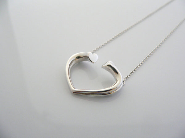 Tiffany & Co Tenderness Heart Necklace Pendant Charm Chain Picasso Large 17 Inch