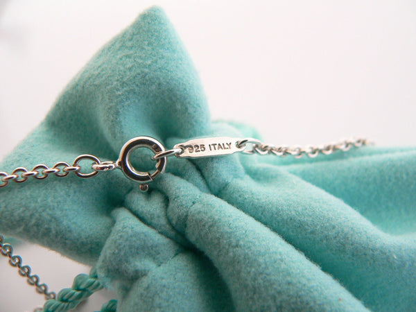 Tiffany & Co Silver Large 1837 Circle Round Necklace Pendant Charm Gift Love