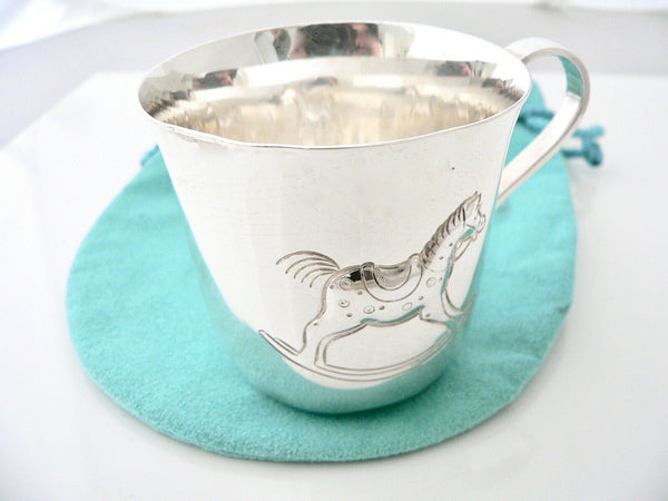 Tiffany & Co Baby Cup Rocking Horse Silver Gift Pouch Heirloom Cute No Monogram