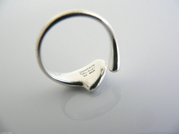 Tiffany & Co Silver Peretti Full Heart Ring Band Sz 5.75 Love Gift Statement