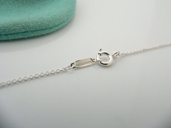 Tiffany & Co Interlocking Circles Necklace Pendant 17 Inch Silver Rubedo Metal