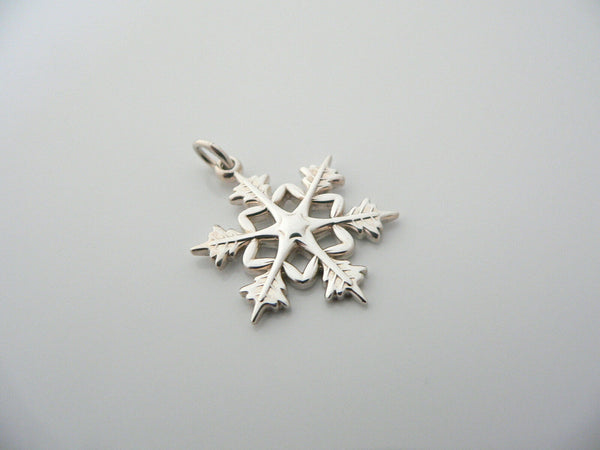 Tiffany & Co Silver Snowflake Charm Clasp 4 Necklace Bracelet Winter Gift Love