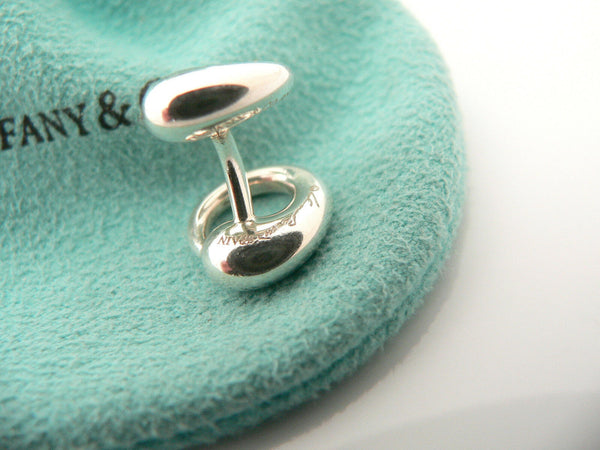 Tiffany & Co Silver Peretti Eternal Circle Cuff Links Cufflinks Gift Pouch Love