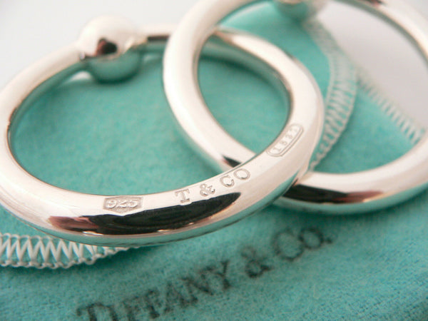 Tiffany & Co Silver 1837 Double Circle Baby Rattle Teether No Dents Excellent