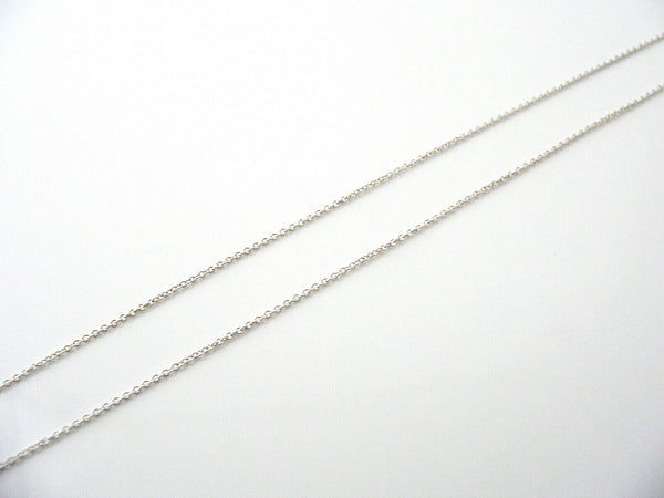 Tiffany & Co Silver Heart Necklace Pendant Charm Chain Modern Geometric Gift