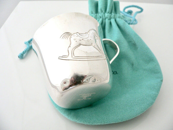 Tiffany & Co Baby Cup Rocking Horse Silver Gift Pouch Heirloom Cute No Monogram