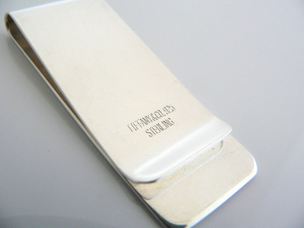 Tiffany & Co Silver Engine Turned Stripe Money Clip Holder Gift Love