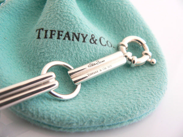 Tiffany & Co Silver Picasso Tenderness Heart Link Bracelet Bangle 7.75 Inch Gift