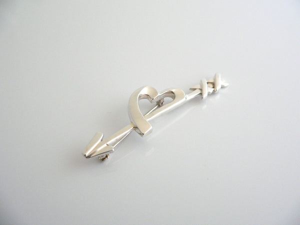 Tiffany & Co Heart Pin Arrow Kiss Love Brooch Picasso Silver Love Gift Art Cool