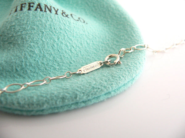 Tiffany & Co Silver Large Flower Garden Diamond Necklace Pendant 30 In Gift Love