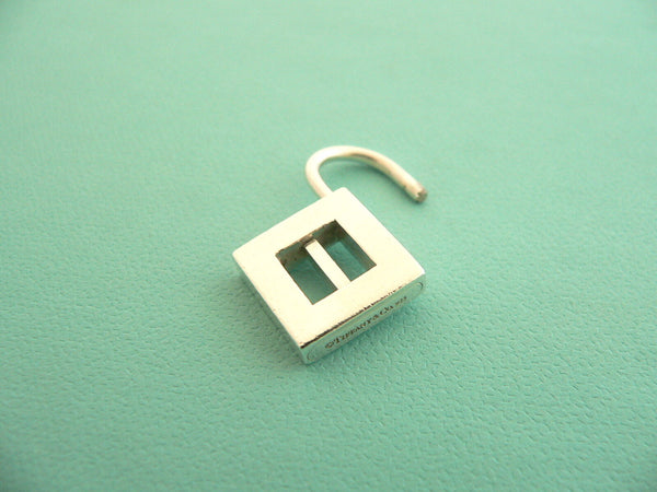 Tiffany & Co Silver Alphabet I Padlock Pendant Charm Rare Gift Love Rare Cool