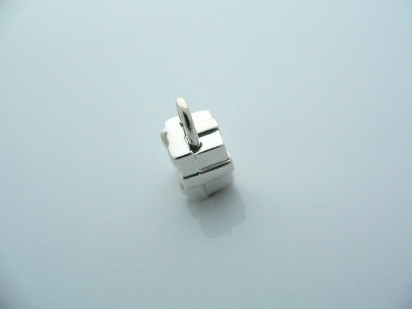 Tiffany & Co Silver Signature Gift Box Padlock Charm Pendant 4 Necklace Bracelet