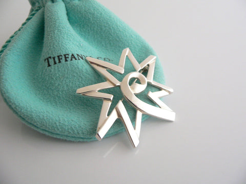 Tiffany & Co Silver Picasso Sun Star Pin Rare Gift Pouch Love Statement
