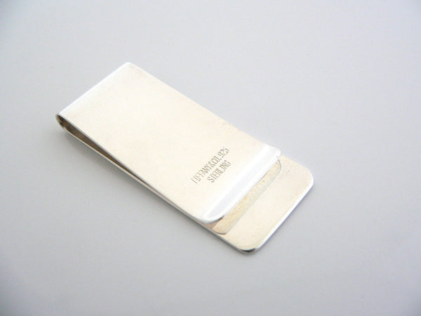 Tiffany & Co Silver Engine Turned Stripe Money Clip Holder Gift Love