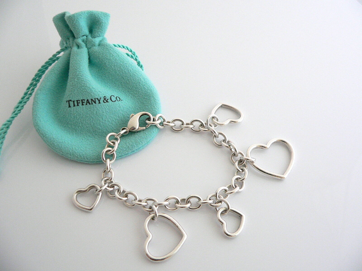 Tiffany & Co. Bracelet Open Heart Link Sterling Silver and