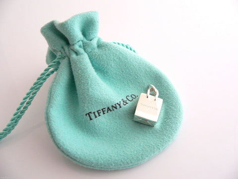 Tiffany & Co Shopping Bag Charm Bag Pendant for Necklace Bracelet Gift Pouch Excellent Condition